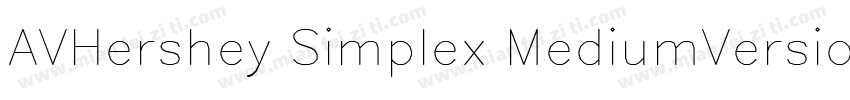 AVHershey Simplex MediumVersion 000字体转换